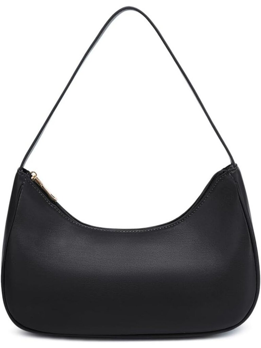 Women's Black Cute Hobo Mini Tote Handbag Underarm Purse Shoulder Bag